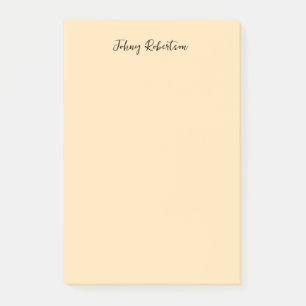 Moccasin Peachy Yellow Plain Elegant Professional Post-it® Notes