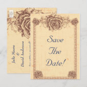 Moccasin Roos sparen de Datum Aankondigingskaart (Voorkant / Achterkant)