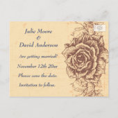 Moccasin Roos sparen de Datum Aankondigingskaart (Achterkant)