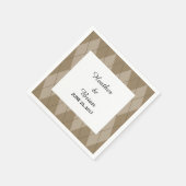 Mocha Argyle Paper Napkins Servetten (Hoek)