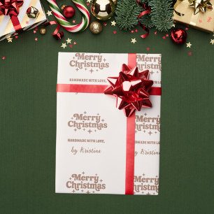 Mocha beige fait main par emballage cadeau de Noël