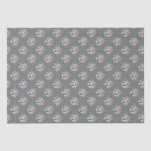 Mocha & Blauwgroen Abstract accent Mandala Ogee Sc Tissuepapier