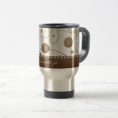 Mocha Bloom Banner Travel Mug Reisbeker (Voorkant rechts)