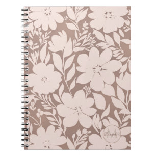 Mocha Blossom Elegance Notitieboek