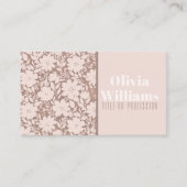 Mocha Blossom Elegance Visitekaartje (Voorkant)