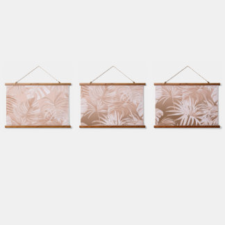Mocha Boho Tropische houten wandtapijt Hangend Wandkleed