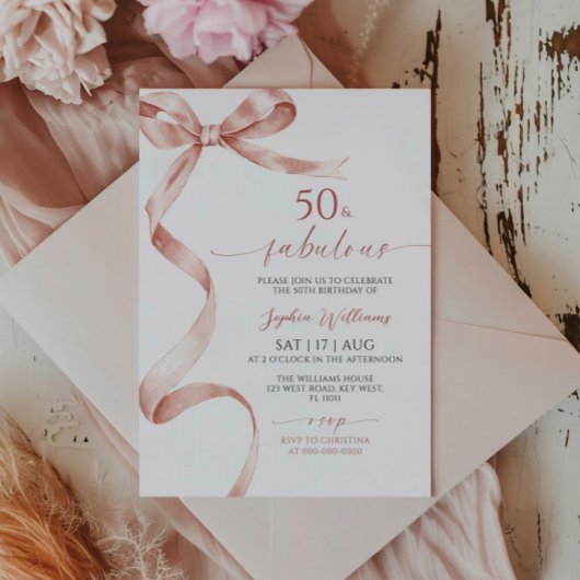 Mocha Bow 50 & Fabuleuse Invitation Anniversaire