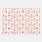 Mocha Bow Pink Candy Cane Christmas Inpakpapier Vel (Voorkant 2)