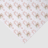 Mocha Bow Pink Candy Cane Christmas Tissuepapier (Detail)