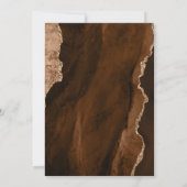 Mocha Brown Agate Script Wedding Save the Date Kaart (Achterkant)