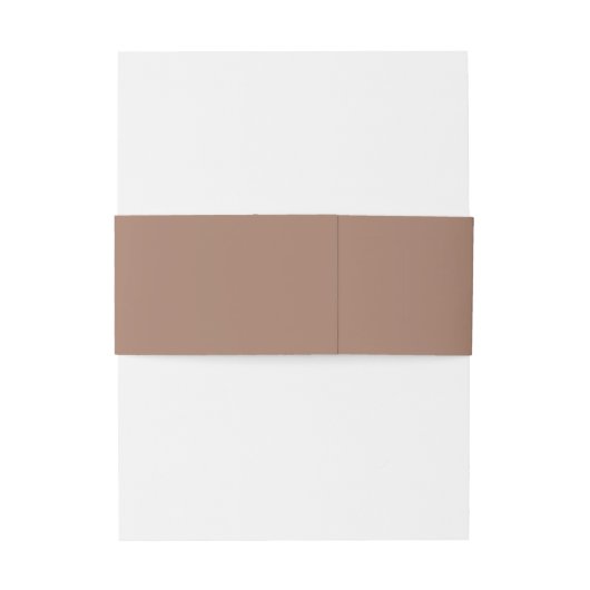 Mocha Brown Elegant Bruiloften Kalligrafie Rustiek Uitnodigingen Wikkel (Achterkant Voorbeeld)