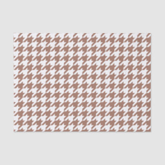 Mocha Brown en White Houndstooth Tissuepapier