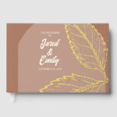 Mocha Brown Mariage Foil Guest Book (Recto)