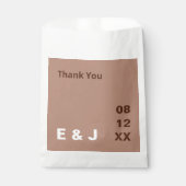 Mocha Brown mariage moderne Favoriser les sacs (Devant)