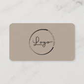 Mocha Brown Professioneel Bedrijf Logo QR Code Visitekaartje (Achterkant)