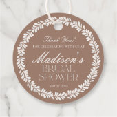 Mocha Brown Talavera Spaans Fiesta Vrijgezellenfee Bedankjes Labels (Achterkant)