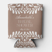 Mocha Brown Talavera Spaans Fiesta Vrijgezellenfee Blikjeskoeler (Voorkant)