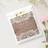 Mocha Brown Talavera Tegel Fiesta Trouwdessert Bedankzakje (Gezegeld)