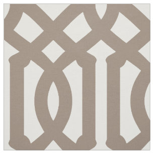 Mocha Brown Trellis Grote Schaal Stof