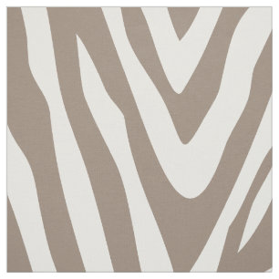 Mocha Brown Zebra Print Grote Schaal Stof