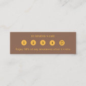 Mocha bruin goud Qr code business logo Klantenkaartje (Voorkant)