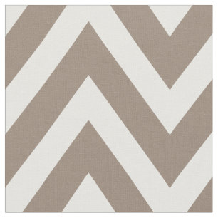 Mocha Bruin Moderne Chevron Grote Schaal Stof