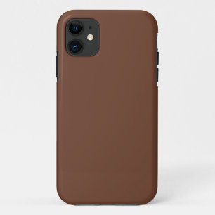 Mocha Bruin Stevige Kleur   Klassiek   Elegant iPhone 11 Hoesje
