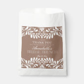 Mocha Bruine Talavera Bruids Brunch Dessert Bedankzakje (Voorkant)