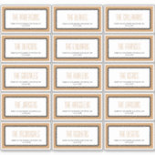 Mocha brun rectangulaire individu 15 étiquettes (Devant)