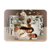 Mocha Café Au Lait Bruin Neutraal Bloemen Opslaan Magneet (Horizontaal)