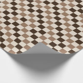 Mocha Checkered Charm Cadeaupapier (Hoek)