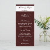 mocha chocolade bruine foto Trouwmenu's Menu (Staand voorkant)