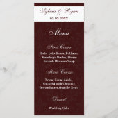 mocha chocolade bruine foto Trouwmenu's Menu (Voorkant)