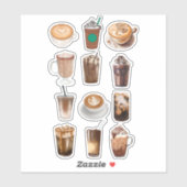 Mocha Coffee Collage Sticker (Vel)