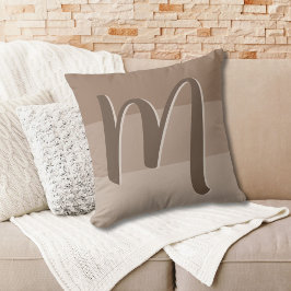 Mocha Color Blocks Monogram Kussen