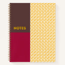 Mocha Crimson Gold Sunburst Notitieboek - S