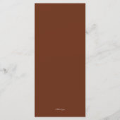 Mocha doux et Menus de réception de mariage vert (Dos)