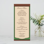 Mocha doux et Menus de réception de mariage vert (Debout devant)