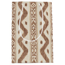 Mocha en Crème Ikat, Woven Look