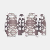 Mocha en witte madeliefje bedankdoosjes (Uitgevouwen)