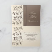 Mocha et ivoire Carte de remerciements (Intérieur)
