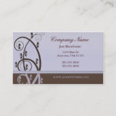 Mocha et Lilac Vine Carte de visite (Devant)