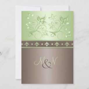 Mocha, Faire-part de mariage de monogrammes de la 