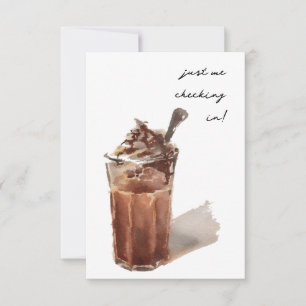 Mocha Frappe waterverf kaart