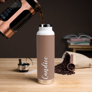 Mocha gepersonaliseerde bruiloft bruidsmeisje waterfles