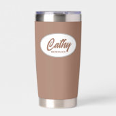 Mocha gestileerde bruiloft bruidsmeisje geïsoleerde drinkbeker (Voorkant)