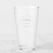 Mocha gestileerde bruiloftsbruidsjonker glas (Achterkant)