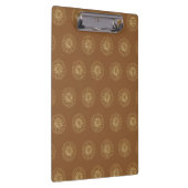 Mocha | Golden Zinnia Flower Medallions Klembord (Rechts)