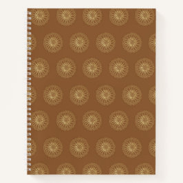Mocha | Golden Zinnia Flower Medallions Notitieboek
