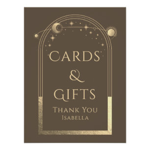Mocha Goud Celestial Cards Gifts Bord Perfect Poster